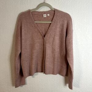 Gap Cozy Soft Knit Cardigan Womens Size Medium Pink Dust